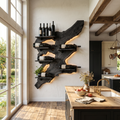 Rustic Wine Rack For Furniture Home Bar Wall Design