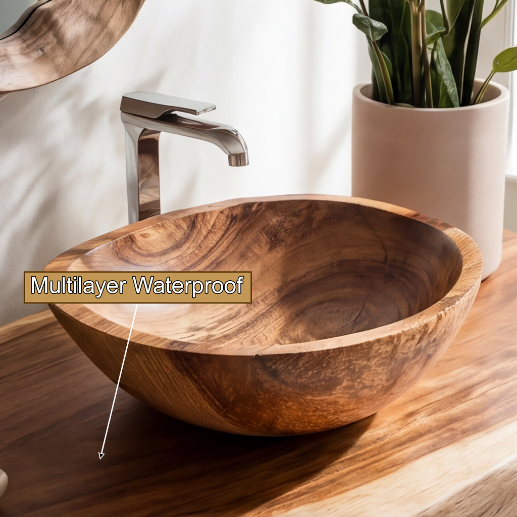 Velthora Rootform Solid Wood Freestanding Bathroom Vanity