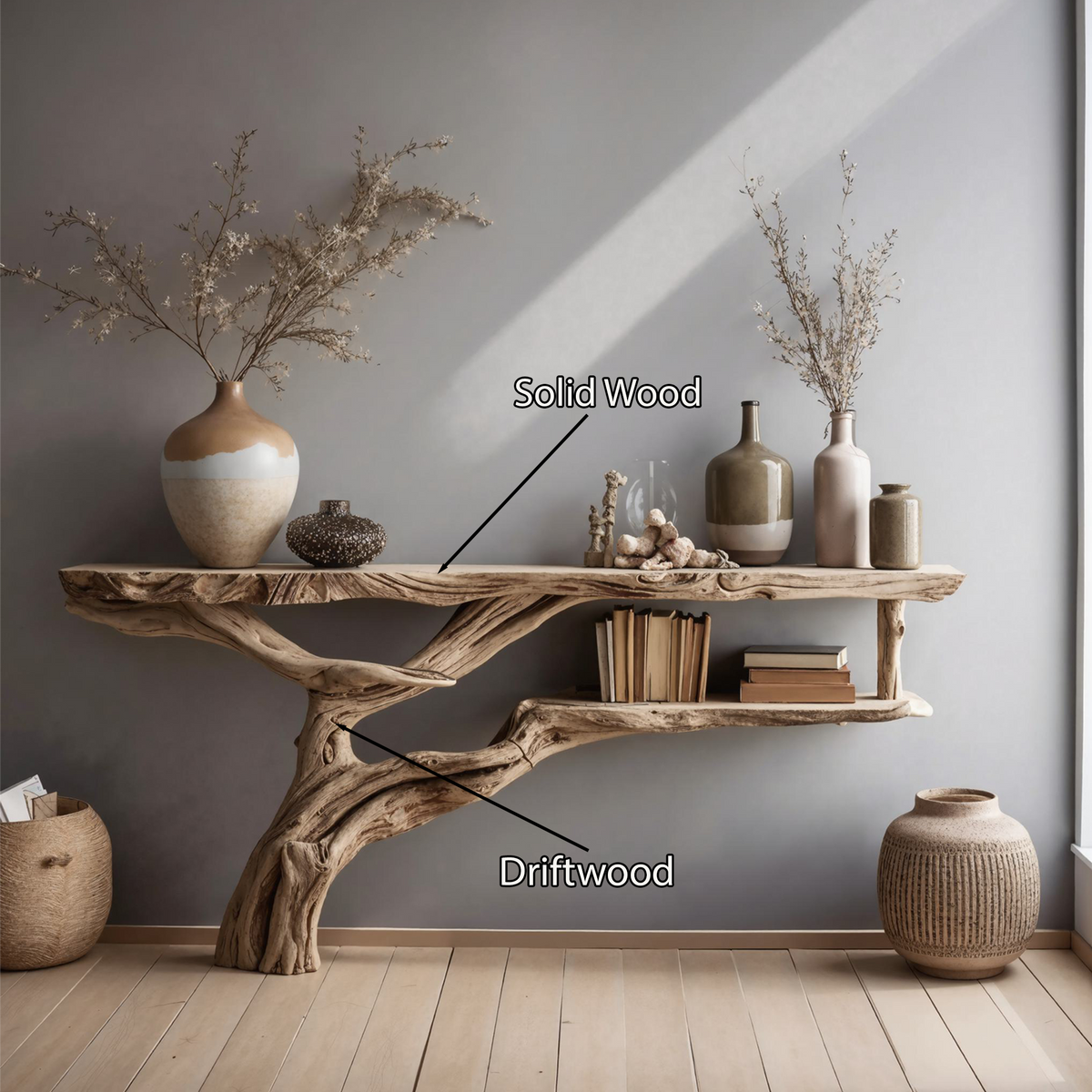Wood Console Table Hallway Table Farmhouse Decor